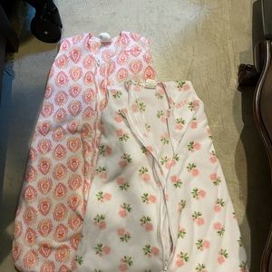 TWO HALO fleece sleep sacks Medium 6-12 months